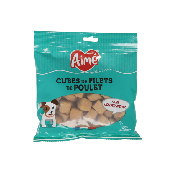 Cubes de filets poulet chien AIME 150ml