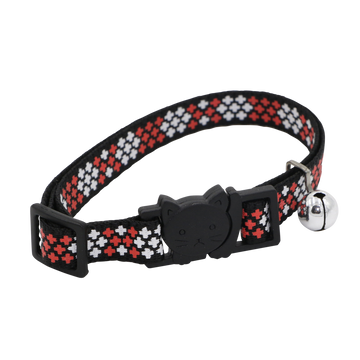 Collier cross refléchissant rouge pour chat AIME
