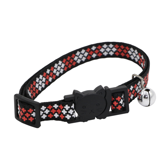 Collier cross refléchissant rouge pour chat AIME