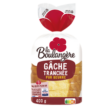 Gâche pur beurre tranchée LA BOULANGERE, 400g