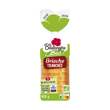 Brioche tranchée BIO LA BOULANGERE, 400g