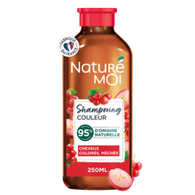 Shampooing couleur éclat pour cheveux colorés et/ou méchés NATURE MOI,flacon de 250ml