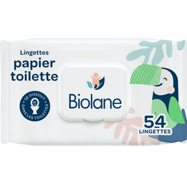 Papier toilette BIOLANE, 54 lingettes
