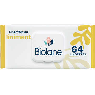 Lingette au liniment oléo calcaire BIOLANE, x64
