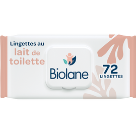 Lingettes au lait de toilette, x72