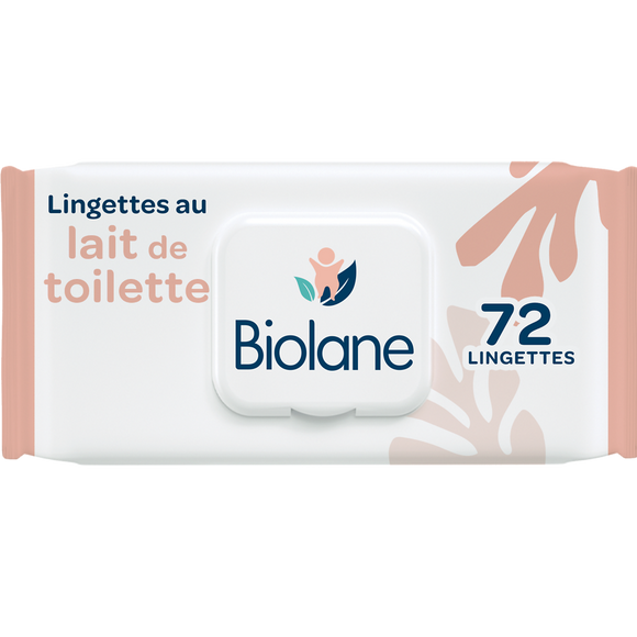 Lingettes au lait de toilette, x72