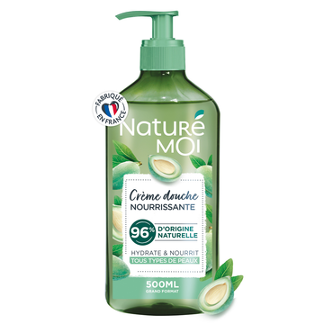Crème douche hydratante amande NATURE MOI, flacon 500ml