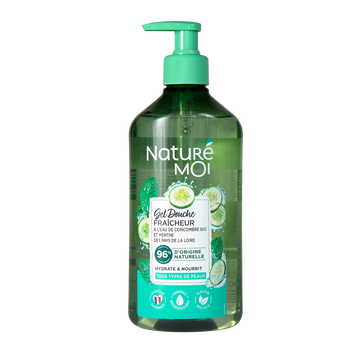 Gel douche concombre menthe NATURE MOI, flacon 500ml