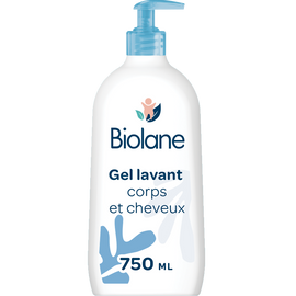 Gel lavant corps et cheveux BIOLANE flacon 750ml
