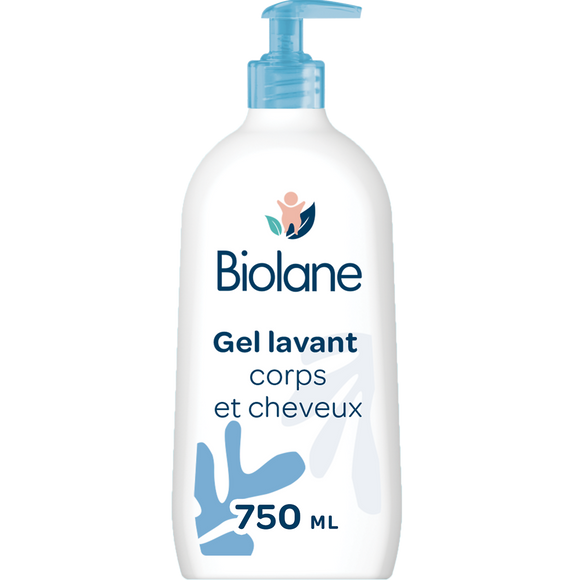 Gel lavant corps et cheveux BIOLANE flacon 750ml