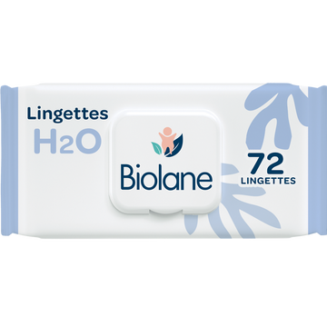 Lingettes épaisses H2O BIOLANE éco-recharge x72