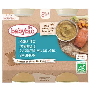 Risotto Poireau du Centre-Val de Loire Saumon Bio