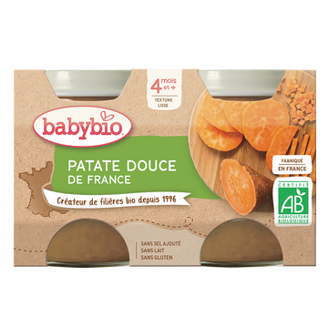 Pot patate douce BABYBIO, dès 4 mois, 2x130g