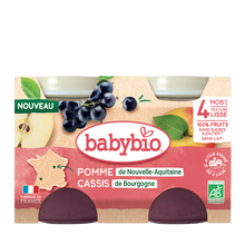 Pot Pomme Cassis Bio BABYBIO 2X130g