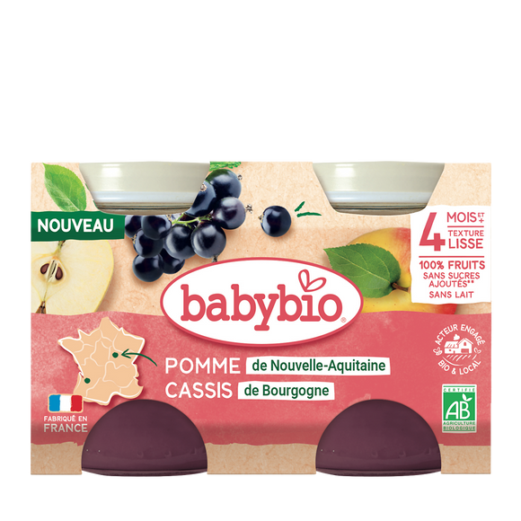 Pot Pomme Cassis Bio BABYBIO 2X130g