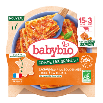 Assiette de lasagnes bolognaises BABYBIO 200g