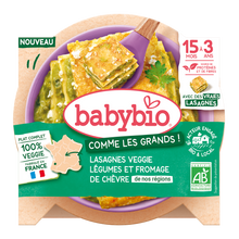 Lasagnes Légumes et Fromage de chèvre de nos régions BABYBIO 200g