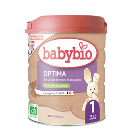 Lait en poudre pour nourrissons optima 1 BABYBIO, de 0 à 6 mois, 800g