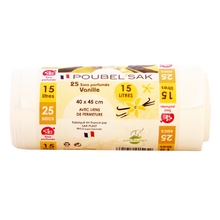 Sac poubelle vanille POUBEL'SAK 25x15L