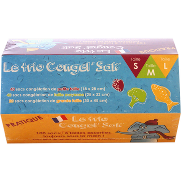 Boîte sac congélation trio sml CONGEL'SAK x100