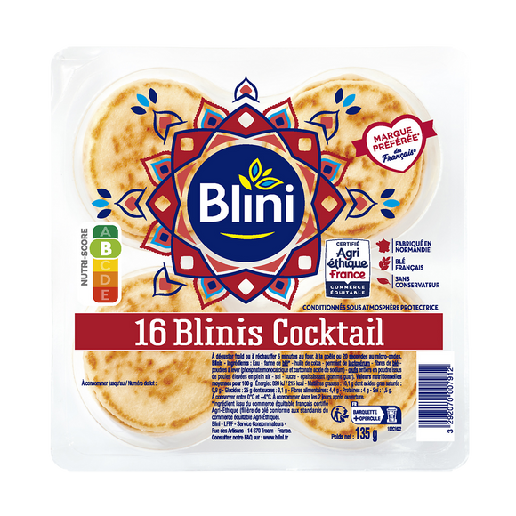 Blinis cocktail BLINI, 16 unités, 135g