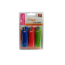 Briquets électroniques Tronic Color sous blister FLAM'UP, x3