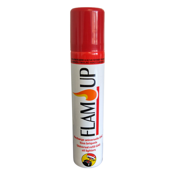 Recharge de gaz universelle FLAM'UP, aérosol de 90ml