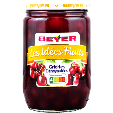 Griottes dénoyautées au sirop BEYER, 320g
