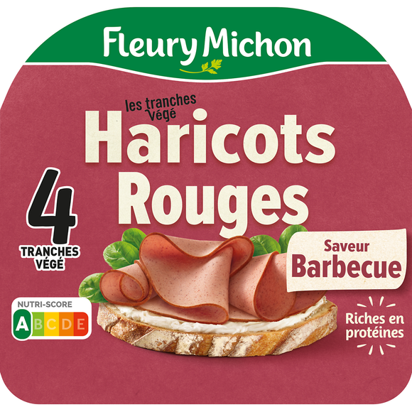 Tranches végétales à base de haricots rouges FLEURY MICHON 4 tranches- 120g
