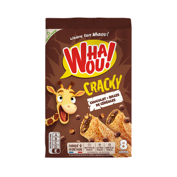 Crêpes chocolat et céréales CRACKY WHAOU! x8 - 256g