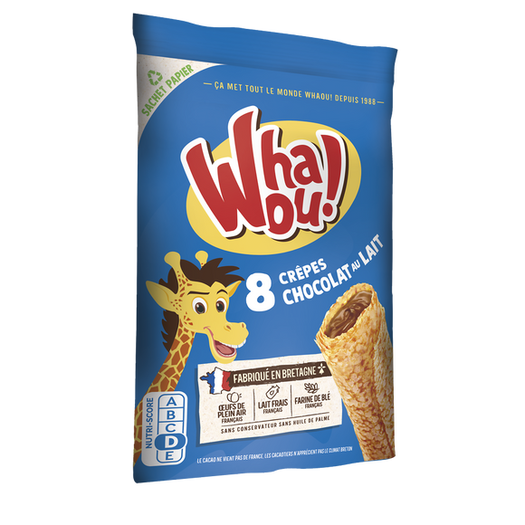 Crêpes chocolat au lait WHAOU! x8 - 256g