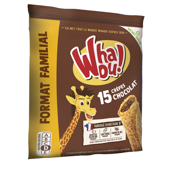Crêpes chocolat WHAOU Format familial  x15 - 480g