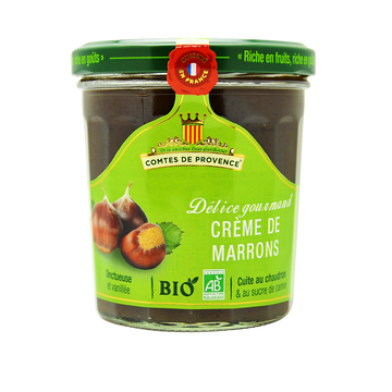 Crème de marrons bio LES COMTES DE PROVENCE, 320g