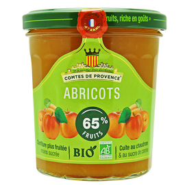 Confiture d'abricot bio LES COMTES DE PROVENCE, 350g