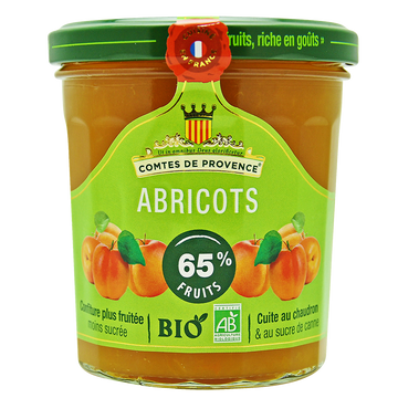 Confiture d'abricot bio LES COMTES DE PROVENCE, 350g