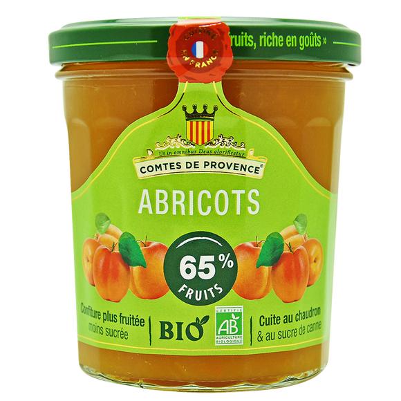 Confiture d'abricot bio LES COMTES DE PROVENCE, 350g