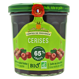 Confiture de cerise bio LES COMTES DE PROVENCE, pot de 350g