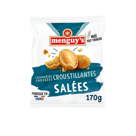 Cacahuètes enrobées croustillantes salées MENGUY'S, 170g