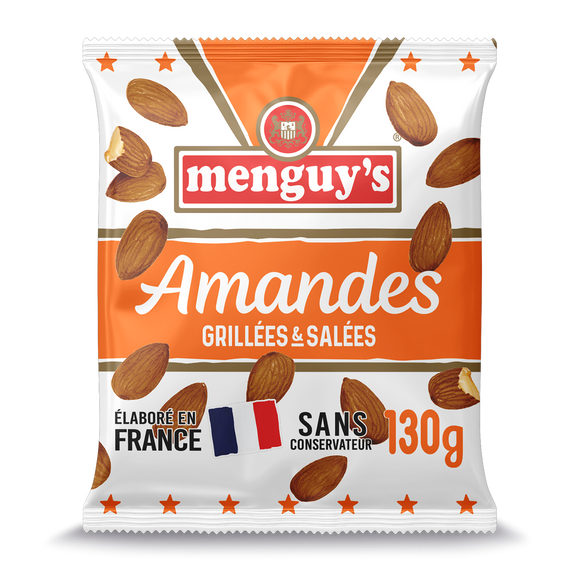 Amandes grillées salées MENGUY'S, 130g