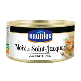 Noix de Saint Jacques au naturel NAUTILUS, boîte de 111g