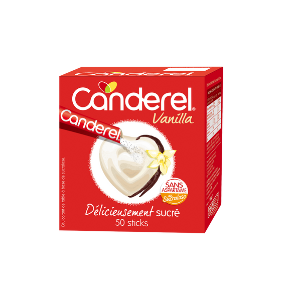 Edulcorant en poudre CANDEREL Vanilla, 50 sticks, 10g