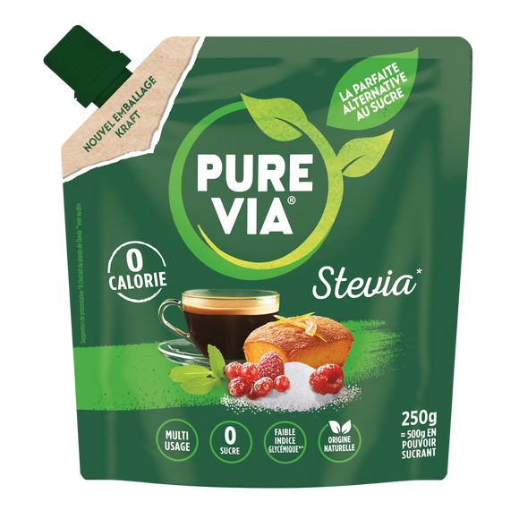 Édulcorant à la stévia en poudre PURE VIA, 250g