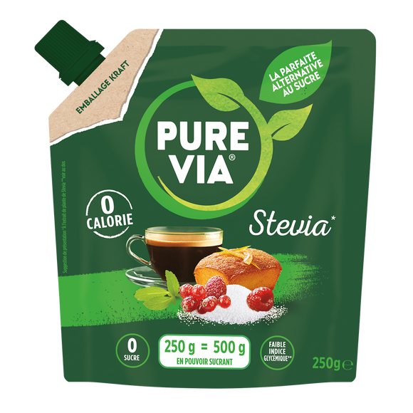 Édulcorant à la stévia en poudre PURE VIA, 250g