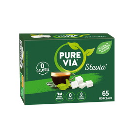 Edulcorant à la stévia PURE VIA, boîte de 65 morceaux soit 130g