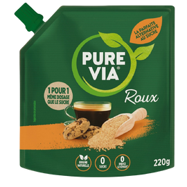 Poudre cristalisée PURE VIA roux, doypack de 220g