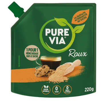Poudre cristalisée PURE VIA roux, doypack de 220g