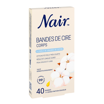 Bande de cire corps NAIR à l'huile de graines de coton x40
