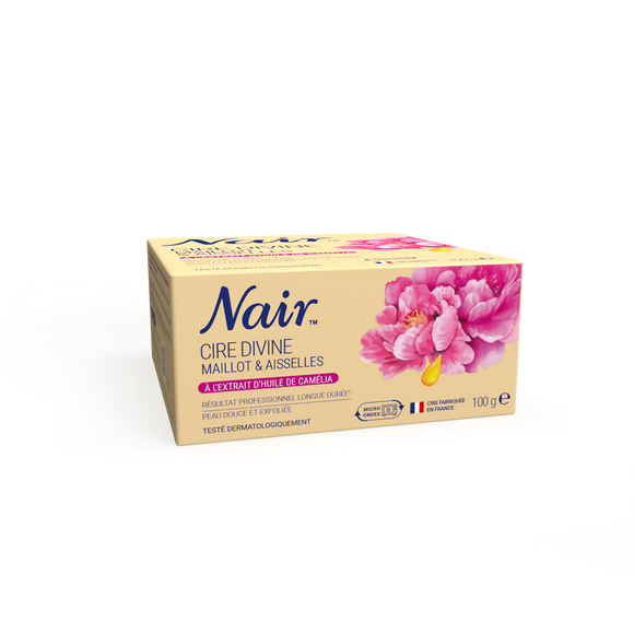 Cire dépilatoire maillot et aisselles Divine Orchidée NAIR, pot de 100g