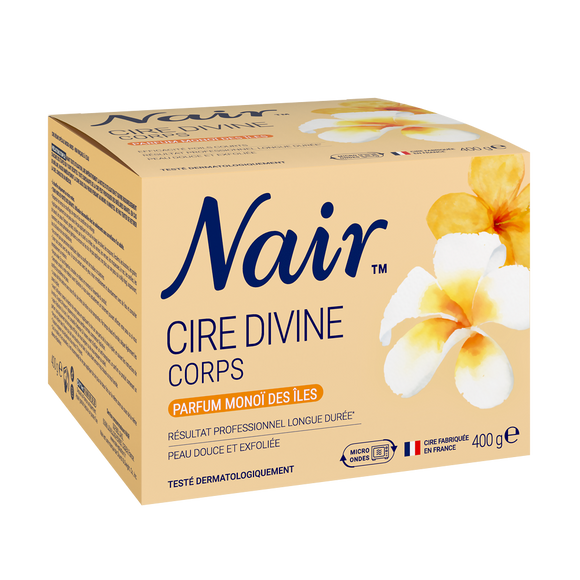 Cire dépilatoire divine parfum monoi intense NAIR, pot de 400g
