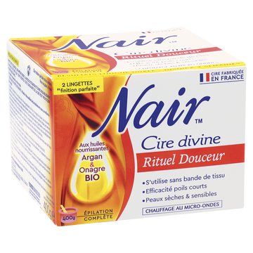 Cire dépilatoire Divine rituel douceur NAIR, pot de 400g